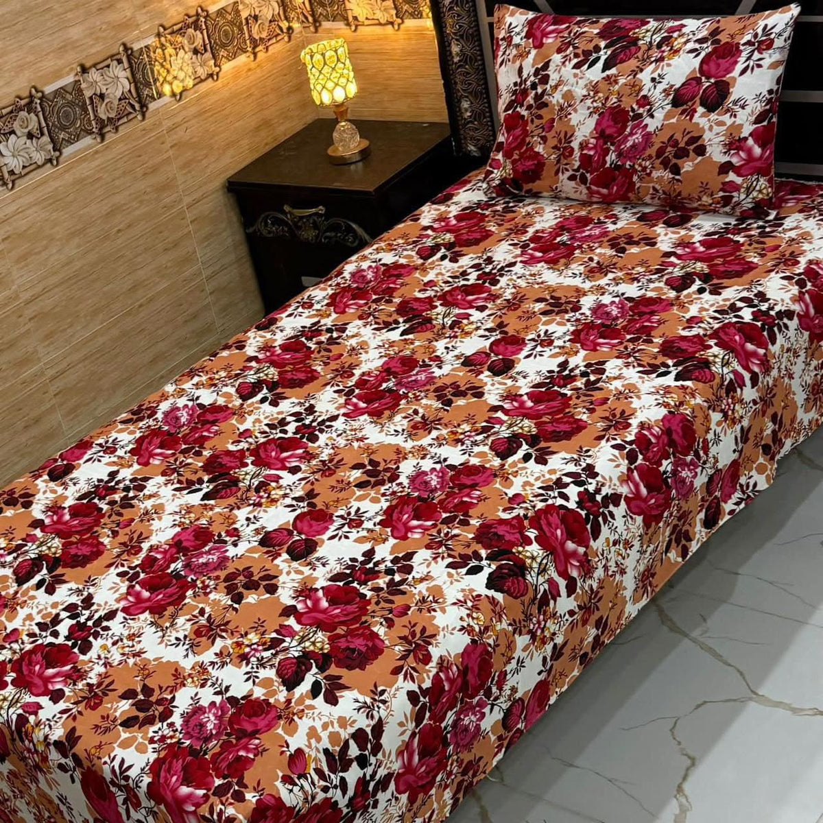 Crystal Single Pair Bedsheet Set – 4 Piece