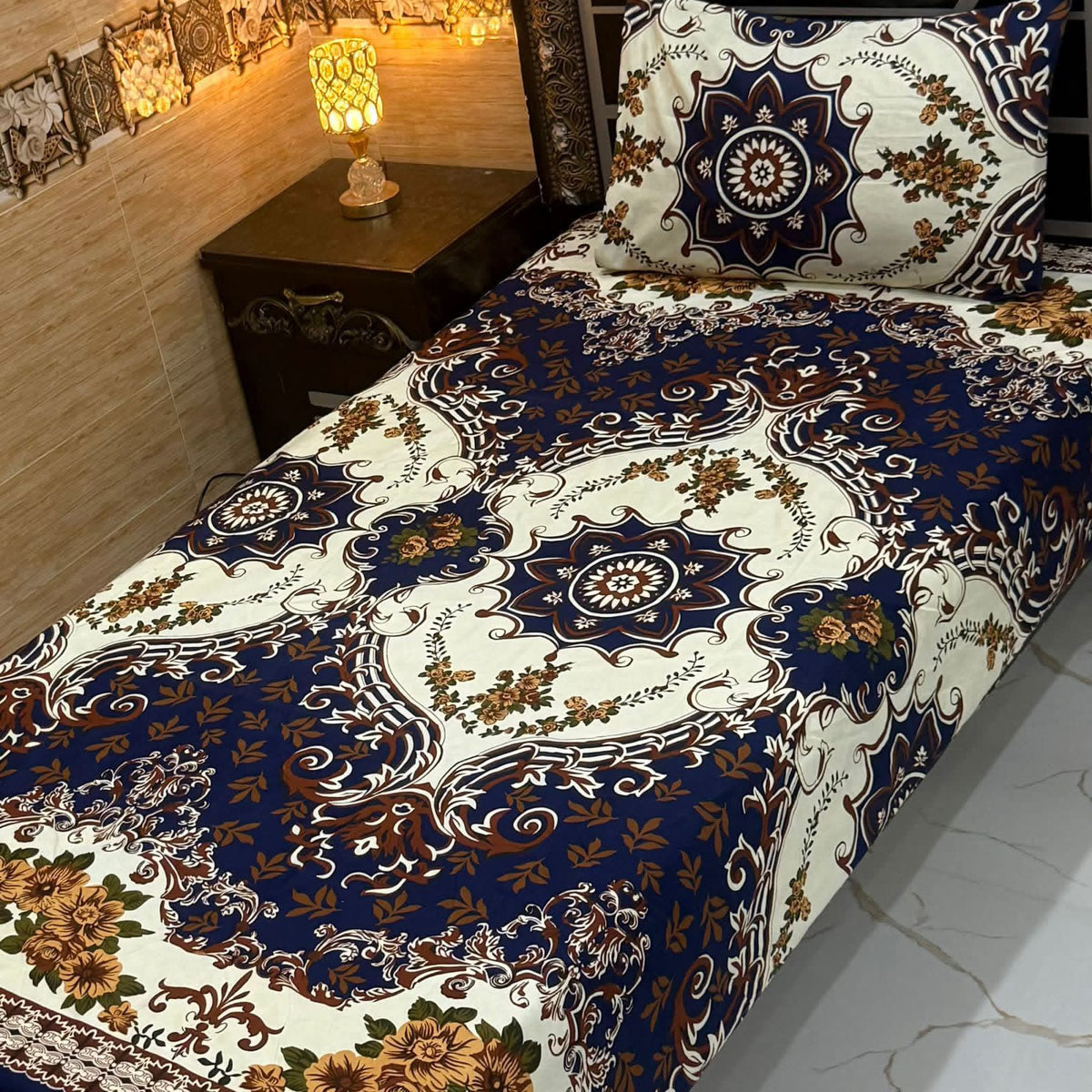 Crystal Single Pair Bedsheet Set – 4 Piece