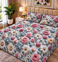 Real Imported 9D-Micro Cotton Double Bedsheet Set – With 2 Pillow Covers