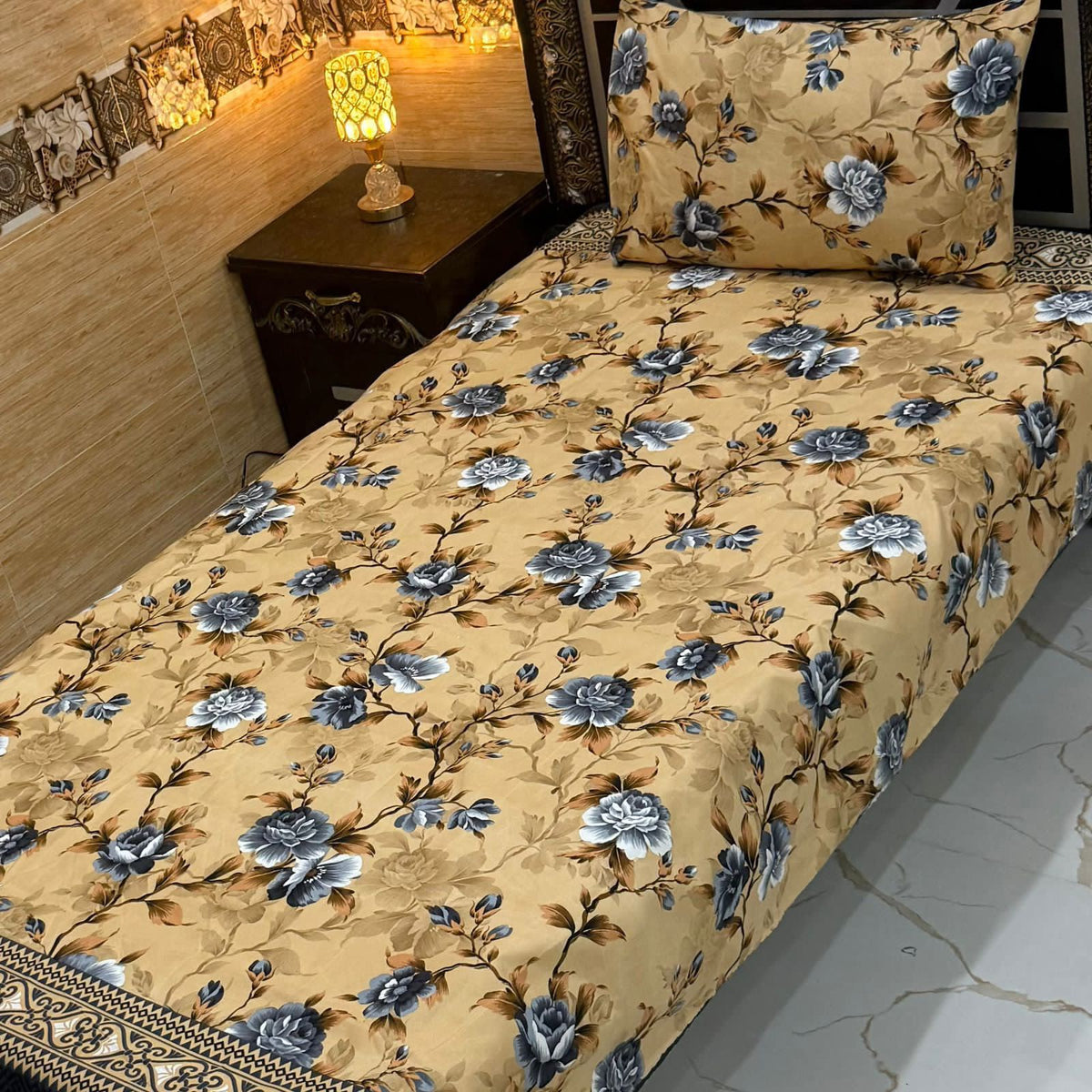 Crystal Single Pair Bedsheet Set – 4 Piece
