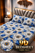 Real Imported 9D-Micro Cotton Double Bedsheet Set – With 2 Pillow Covers