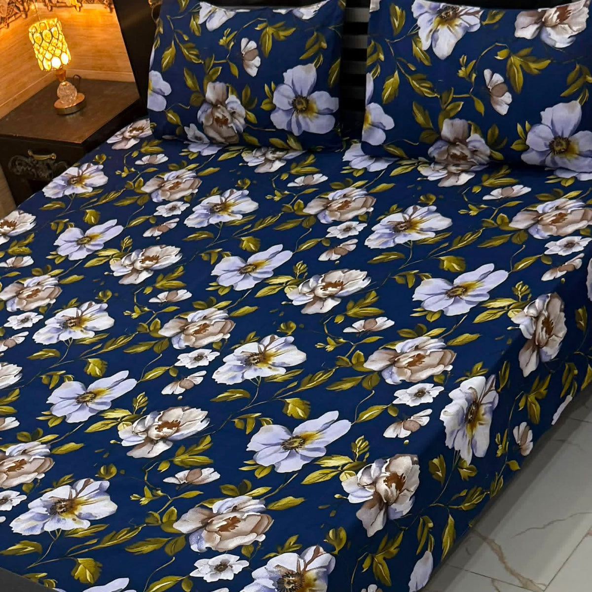 Crystal King Size Bedsheet Set – 3 Piece