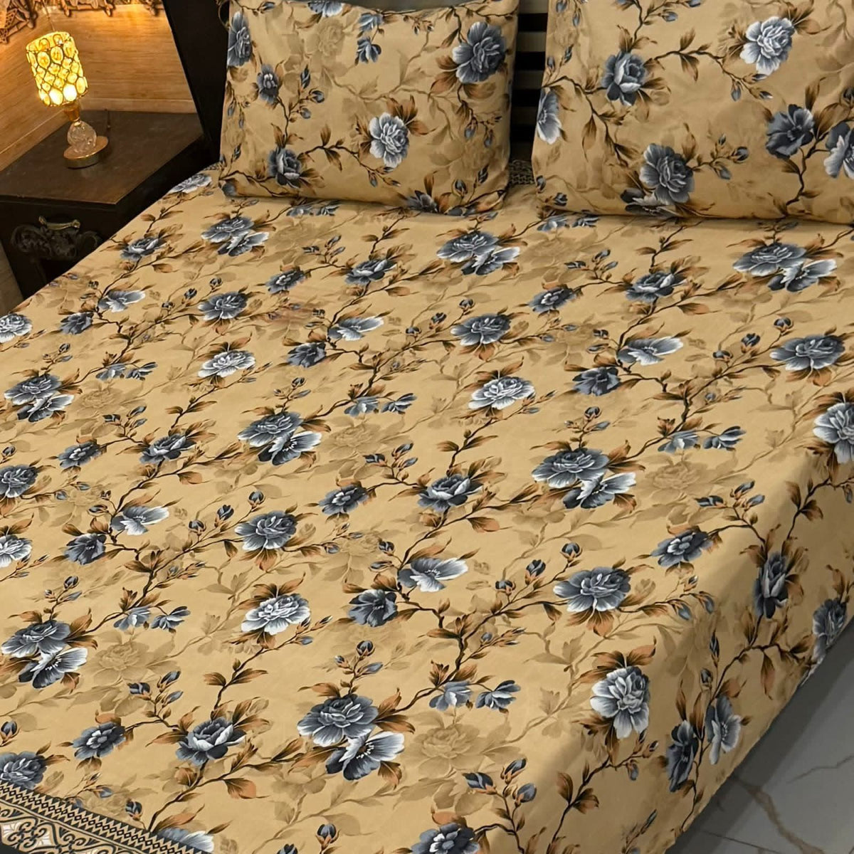 Crystal King Size Bedsheet Set – 3 Piece