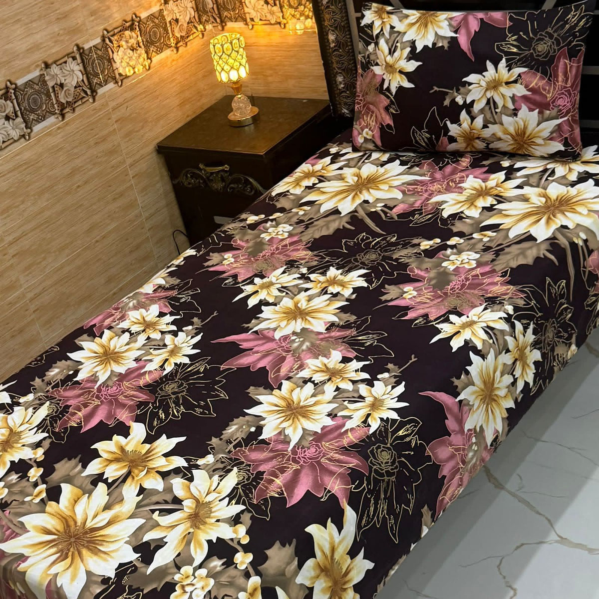 Crystal Single Pair Bedsheet Set – 4 Piece