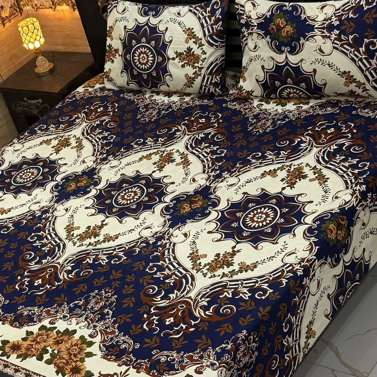 Crystal King Size Bedsheet Set – 3 Piece
