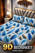 Real Imported 9D-Micro Cotton Double Bedsheet Set – With 2 Pillow Covers